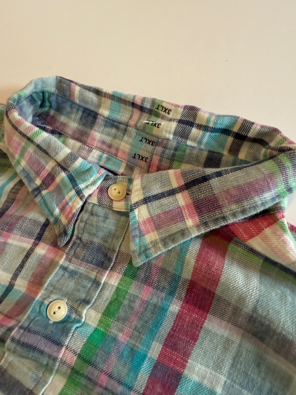 NWT Polo Ralph Lauren 3XLT Plaid Long Sleeve Shirt Multicolor